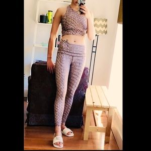 VARLEY crocodile print activewear set